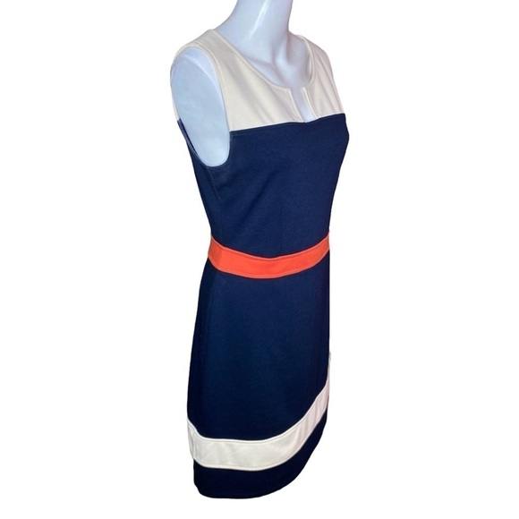 41 Hawthorn Colorblock Dress Navy Cream Orange Size M - Picture 2 of 8